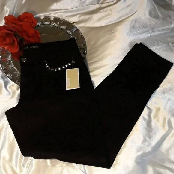 New MichaelâKors BlackâStuddedâJeansâ4 - Picture 3 of 8